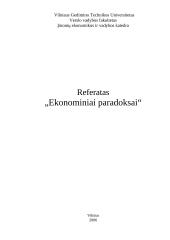 Ekonominiai paradoksai