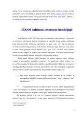 ICANN (Internet Corporation for Assigned Names and Numbers) teisinė struktūra 9 puslapis