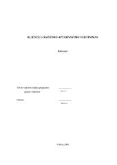 Klientų logistinio aptarnavimo vertinimas