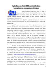 Kompiuterių, su Power PC bei I386 procesoriais,  sistemų palyginimas 5 puslapis