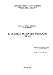 Konstantino Ušinskio asmenybė, veikla ir idėjos