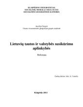 Lietuvių tautos ir valstybės susikūrimo aplinkybės