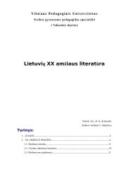Lietuvių XX amžiaus literatūra