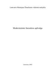 Modernistinės literatūros apžvalga 1 puslapis