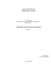 Mokymosi motyvacijos skatinimas