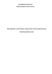 Pradinis ugdymas grojant pučiamaisiais instrumentais