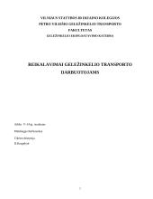 Reikalavimai geležinkelio transporto darbuotojams