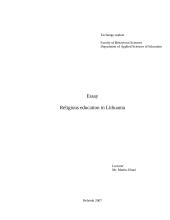 Religious education in Lithuania