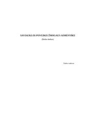 Saviauklos poveikis žmogaus asmenybei