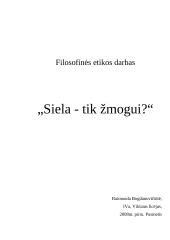 Siela tik žmogui?