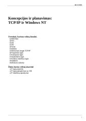 TCP/IP ir kiti protokolai