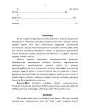 Dirbtinio apvaisinimo finansavimo iš privalomojo sveikatos draudimo fondo biudžeto teisiniai aspektai 5 puslapis