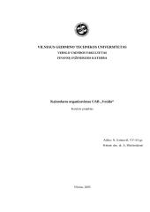 Kainodaros organizavimas: UAB "Vesida"