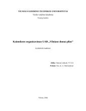 Kainodaros organizavimas: UAB "Vilniaus duona plius"