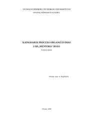 Kainodaros proceso organizavimas: UAB "Mentora" ir Ko