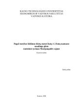 Pagal statybos leidimus leistų statyti butų 1-2 butų namuose naudingo ploto statistinis tyrimas Marijampolės rajone