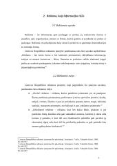 Reklama, kaip Lietuvos Respublikos Konstitucijos 25 straipsnio ir 46 straipsnio reguliavimo objektas 5 puslapis