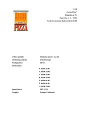 Marketingo planas: kavinė "Arena Pizza"