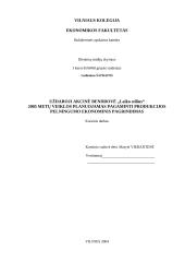 Pelningumo ekonominis pagrindimas UAB  "Laiko stilius"