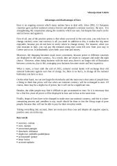 Advantages and disadvantages of euro