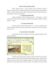 Informacijos paieška - programa Internet Explorer 4 puslapis