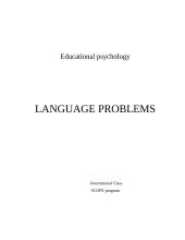 Language problems