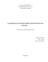 Lyginamoji Lietuvos ir Nyderlandų konstitucijų analizė