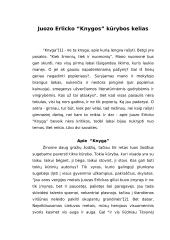 J. Erlicko "Knygos" kūrybos kelias