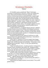 Kristijonas Donelaitis “Metai" interpretacija