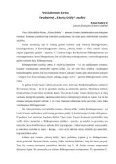 Struktūrinė "Altorių šešėly" analizė