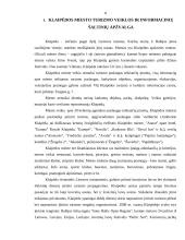 Klaipėdos miesto turizmo įvaizdžio formavimo priemonių analizė 7 puslapis