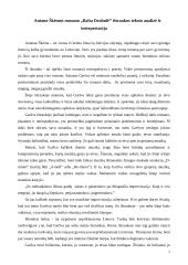 Antano Škėmos romano „Balta Drobulė” ištraukos teksto analizė ir interpretacija