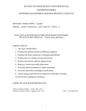 Inovacijos projektavimo ekonominis įvertinimas: vietinis siuntų gabenimas