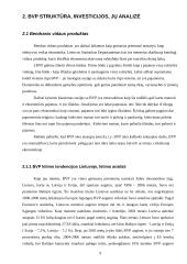 Investicijų dalis bendro vidaus produkto (BVP) struktūroje ir jos kitimas Lietuvoje 9 puslapis