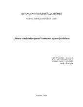 Konkurencingumo įvertinimas: "Jakovo veterinarijos centras"
