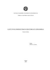 Lietuvos energetikos sektoriaus dinamika