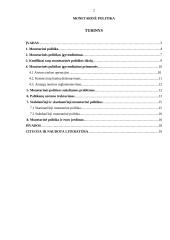 Kas yra monetarinė politika?