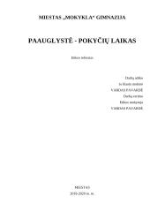 PAAUGLYSTĖ - POKYČIŲ LAIKAS 1 puslapis