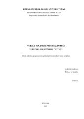 Verslo aplinkos prognozavimas turizmo agentūroje "Jotva"