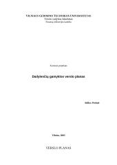 Verslo planas: dailylenčių gamykla UAB "Medina"