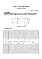 Dvipolio tranzistoriaus tyrimo ataskaita