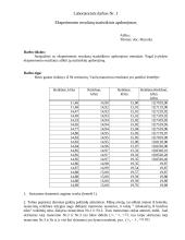 Eksperimento rezultatų statistikinis apdorojimas