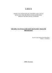 Sprinterių rengimo tikslinė programa 8 puslapis
