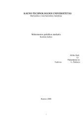 Tekinimas. Drožimas. Šlifavimas. Frezavimas. Liejininkystė