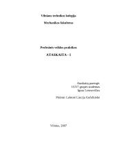 Profesinės veiklos praktikos ataskaita: detalių liejimas UAB "Vilniaus Vingio Gija"
