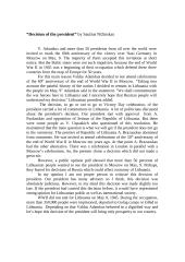 Decision of the president Valdas Adamkus 1 puslapis