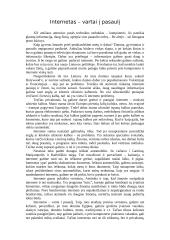 Internetas - tai vartai į pasaulį