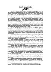 Individual talk about jobs