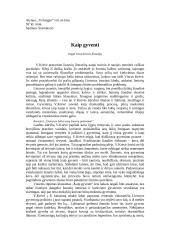 Kaip gyventi. Pagal Vinco Krėvės filosofiją