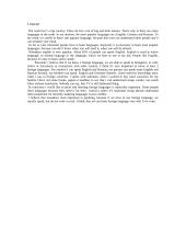 Languages in the world